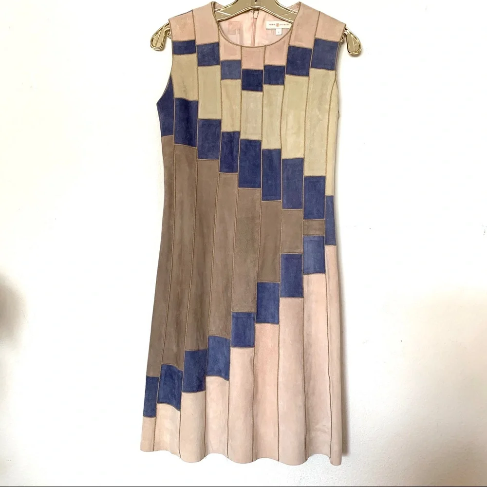 NWOT Tory Burch suede patch dress